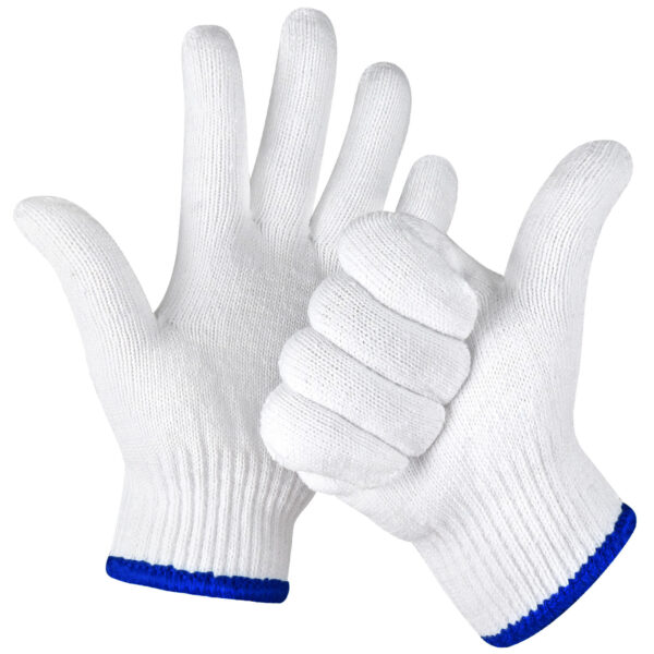 Protective Gloves Wholesale White Cotton Glove Construction Safety Gardening Work Gloves